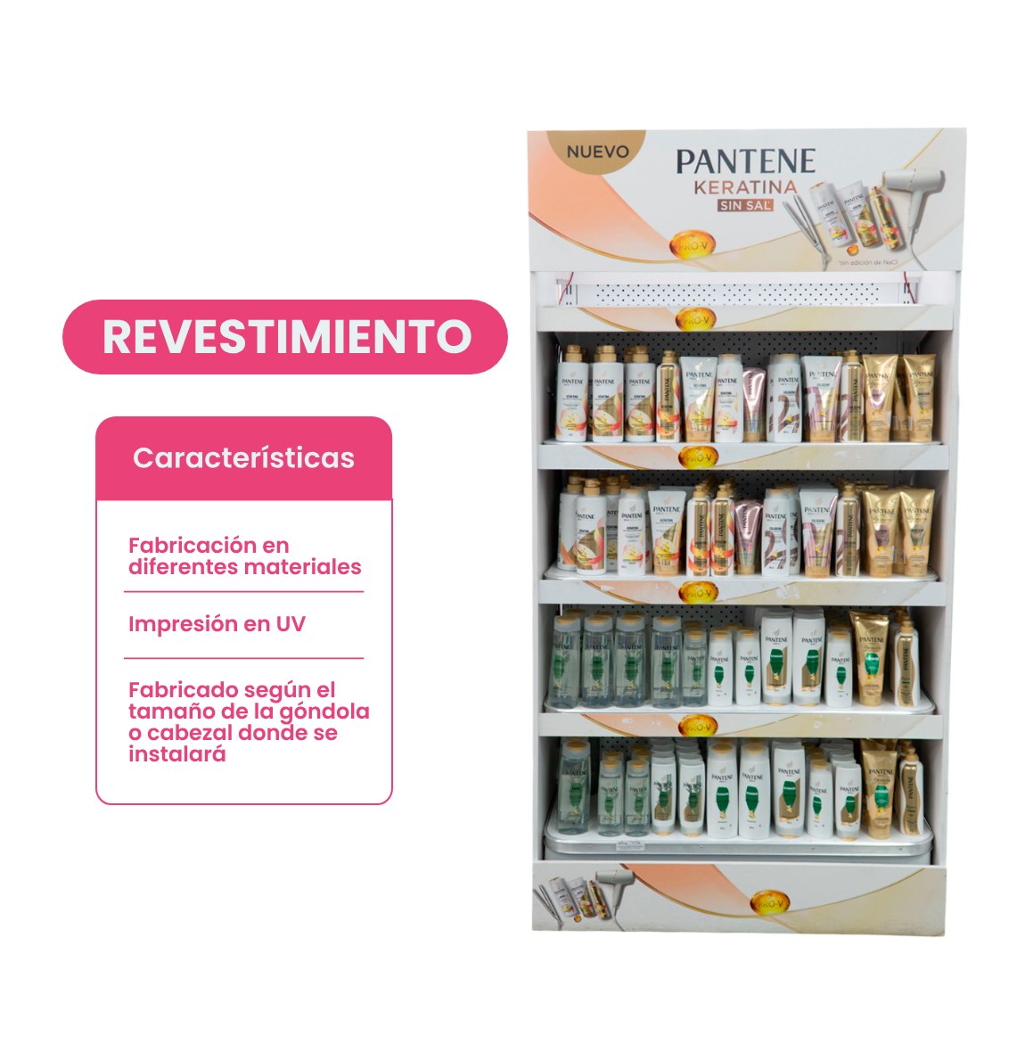 Revestimiento para góndolas